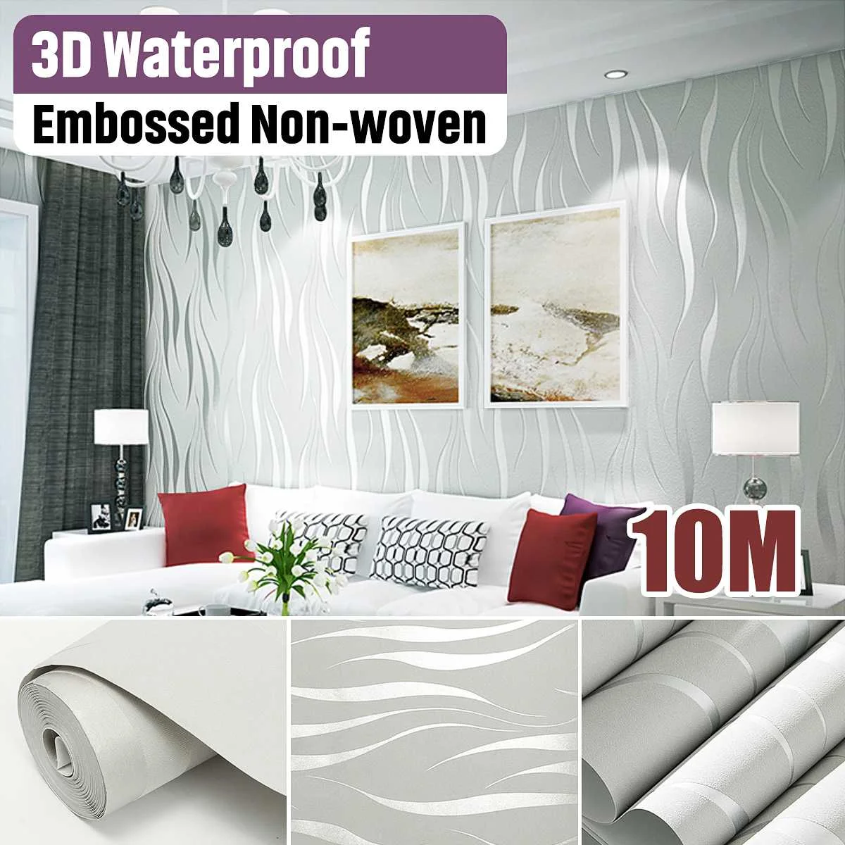 53cm 3D Embossed Wallpaper Roll Glitter Effect Living Room Bedroom Wall Decor DIY Waterproof Wall Stickers Decorations (No Glue)
53cm 3D Embossed Wallpaper Roll Glitter Effect Living Room Bedroom Wall Decor DIY Waterproof Wall Stickers Decorations (No Glue)