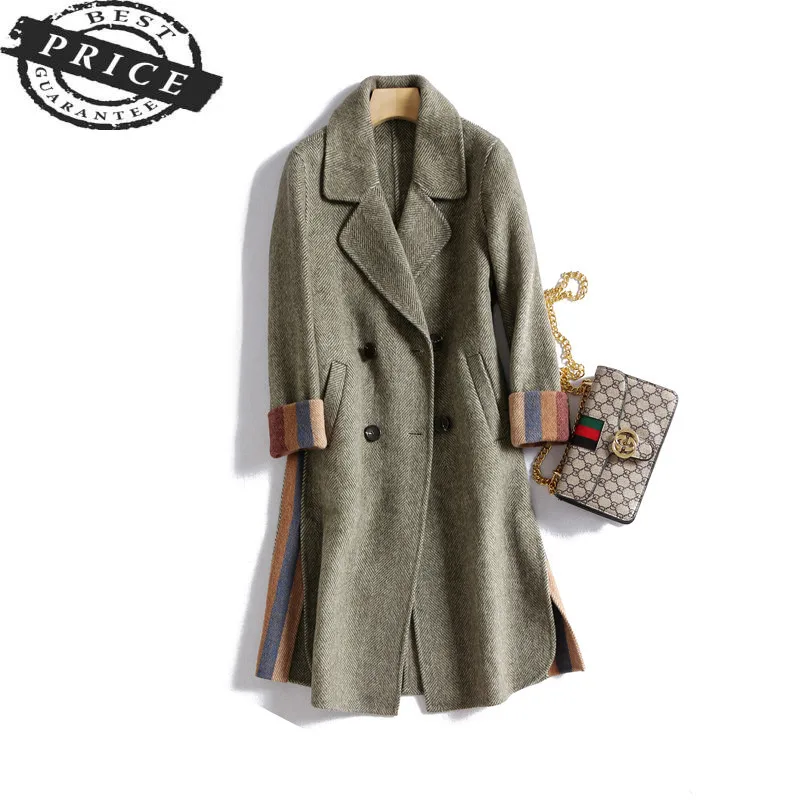 100% Wool Elegant Coat Female Vintage Woolen Jacket Women Korean Manteau Femme 2021 Office Ladies Fit Blend Coats LW2205
100% Wool Elegant Coat Female Vintage Woolen Jacket Women Korean Manteau Femme 2021 Office Ladies Fit Blend Coats LW2205