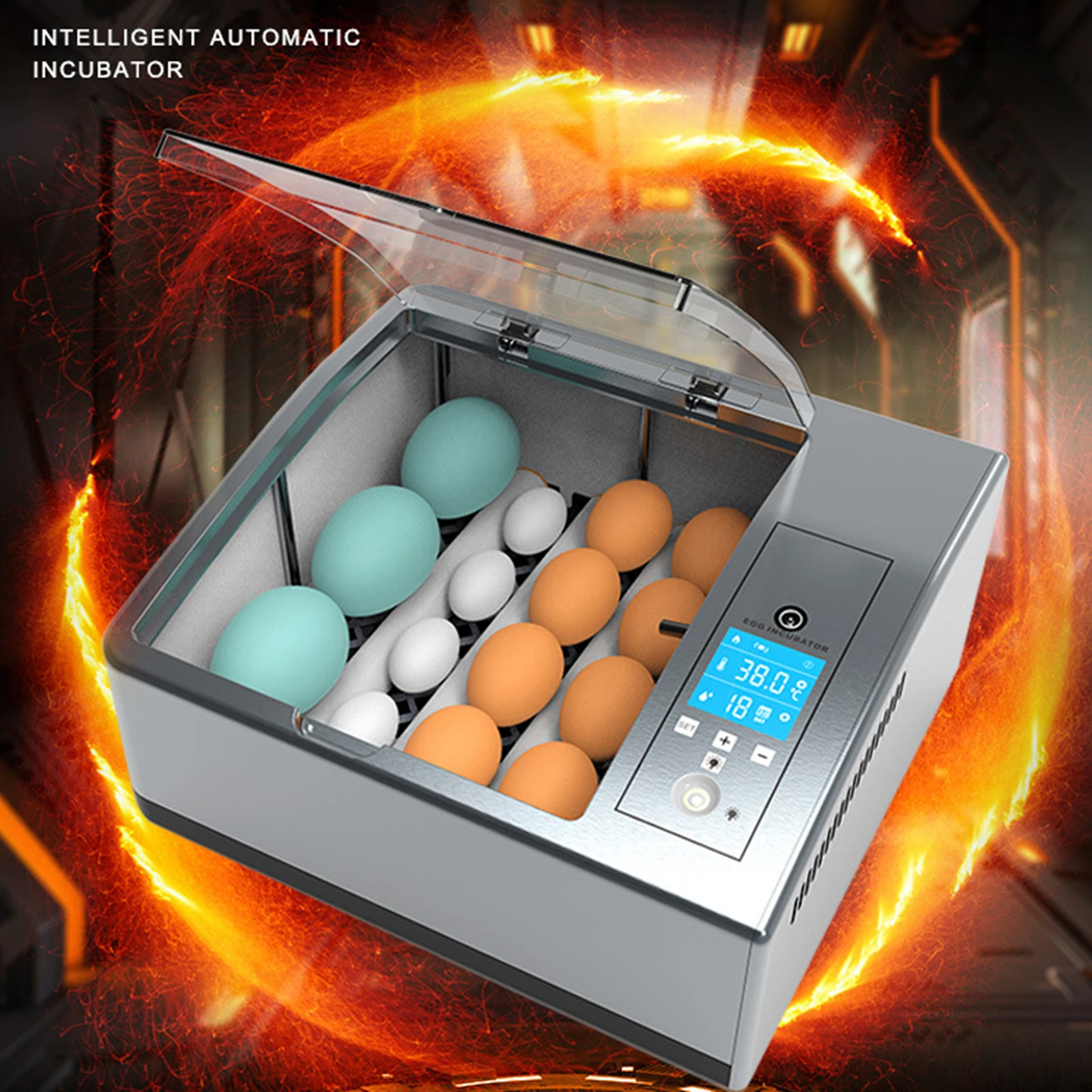 24/16 Egg Incubator Fully Automatic Digital LED Flip Egg Poultry Incubator Quail Chicken Duck Egg Hatching Equipment Incubadoras
24/16 Egg Incubator Fully Automatic Digital LED Flip Egg Poultry Incubator Quail Chicken Duck Egg Hatching Equipment Incubadoras