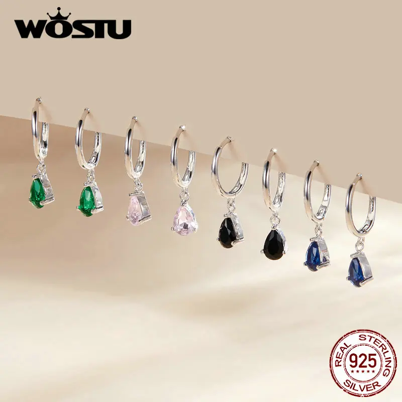 Wostu Drop Earrings 925 Sterling Silver Water Drop CZ Four Colors Zircon Wedding Earrings For Women Wedding Fine Jewelry FIE1018
Wostu Drop Earrings 925 Sterling Silver Water Drop CZ Four Colors Zircon Wedding Earrings For Women Wedding Fine Jewelry FIE1018