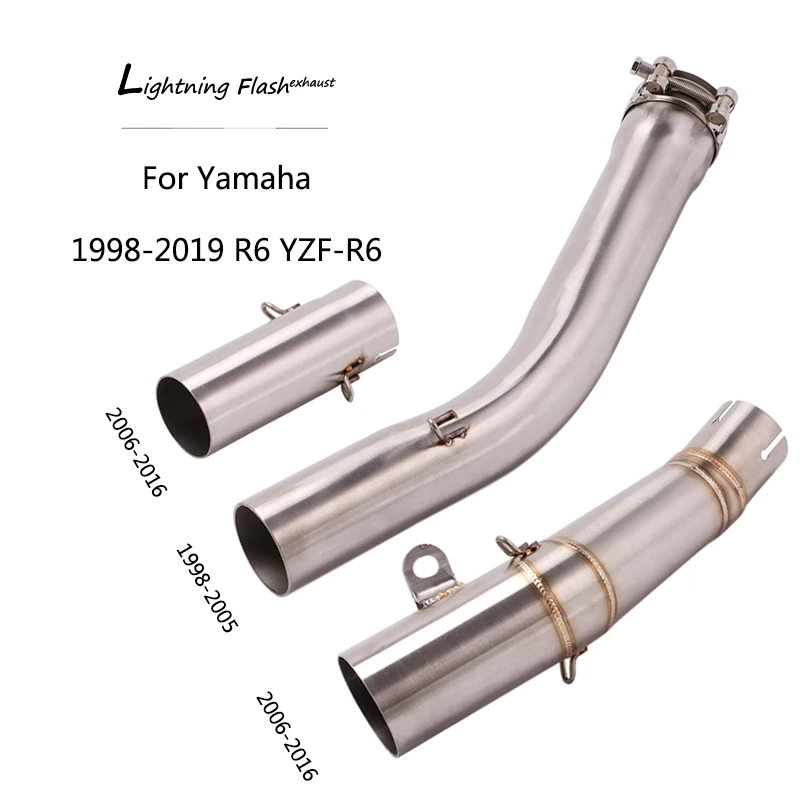 51/61mm Mid Pipe for 1998-2019 Yamaha R6 YZF-R6 Motorcycle Stainless Steel Exhaust Pipe Slip On Rear Escape Middle Link Pipe
51/61mm Mid Pipe for 1998-2019 Yamaha R6 YZF-R6 Motorcycle Stainless Steel Exhaust Pipe Slip On Rear Escape Middle Link Pipe