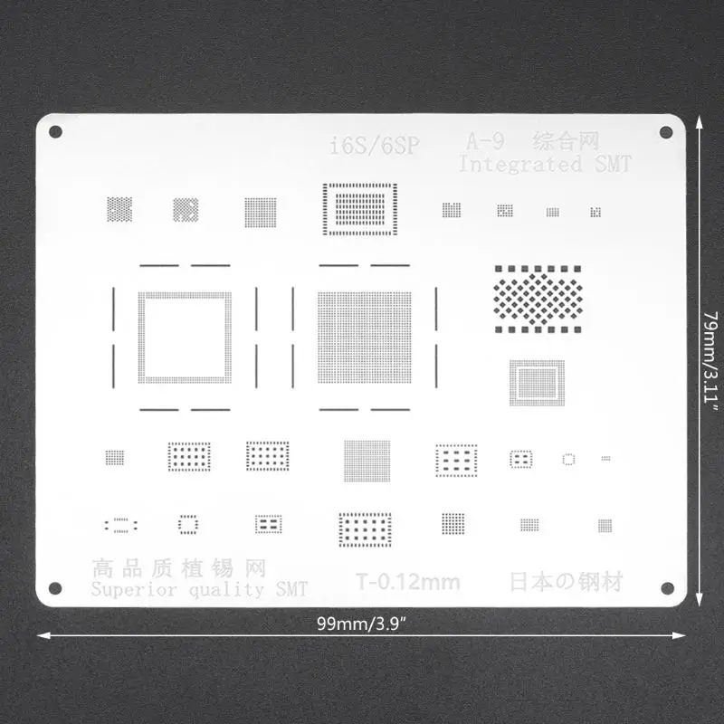 

A9 IC Chip CPU Planting Tin Mesh BGA Reballing Stencil Solder Template Kits for iPhone 6S/6S Plus Accessories