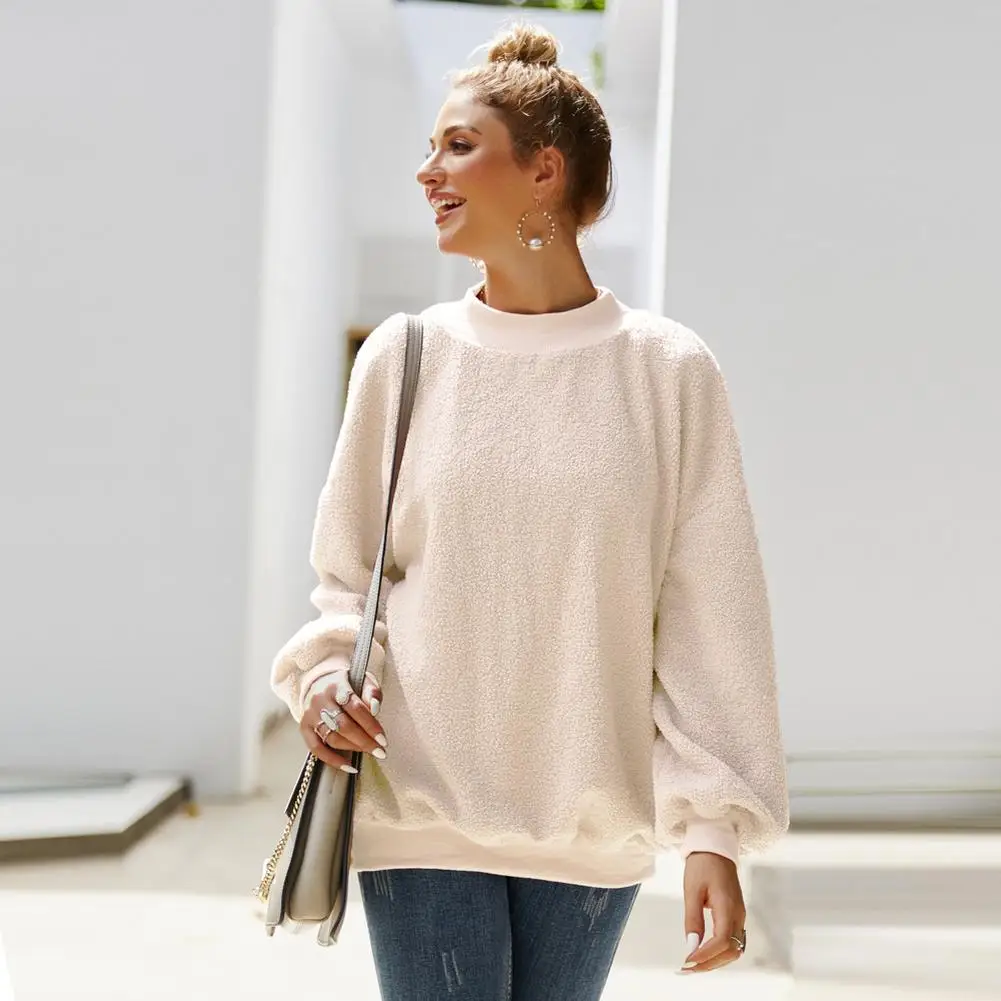 Women's Fleece Sweatshirt for Autumn Winter Casual Fashion Solid Clothing Top Long Sleeve O Neck Teddy Pullover
Women's Fleece Sweatshirt for Autumn Winter Casual Fashion Solid Clothing Top Long Sleeve O Neck Teddy Pullover