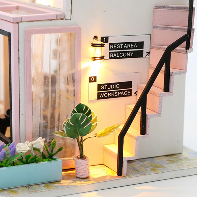 Kids Craft Simulation LED Light Dollhouse Toy Handmade Time Inn Educational Toys For Children DIY Creative Art Doll House
Kids Craft Simulation LED Light Dollhouse Toy Handmade Time Inn Educational Toys For Children DIY Creative Art Doll House