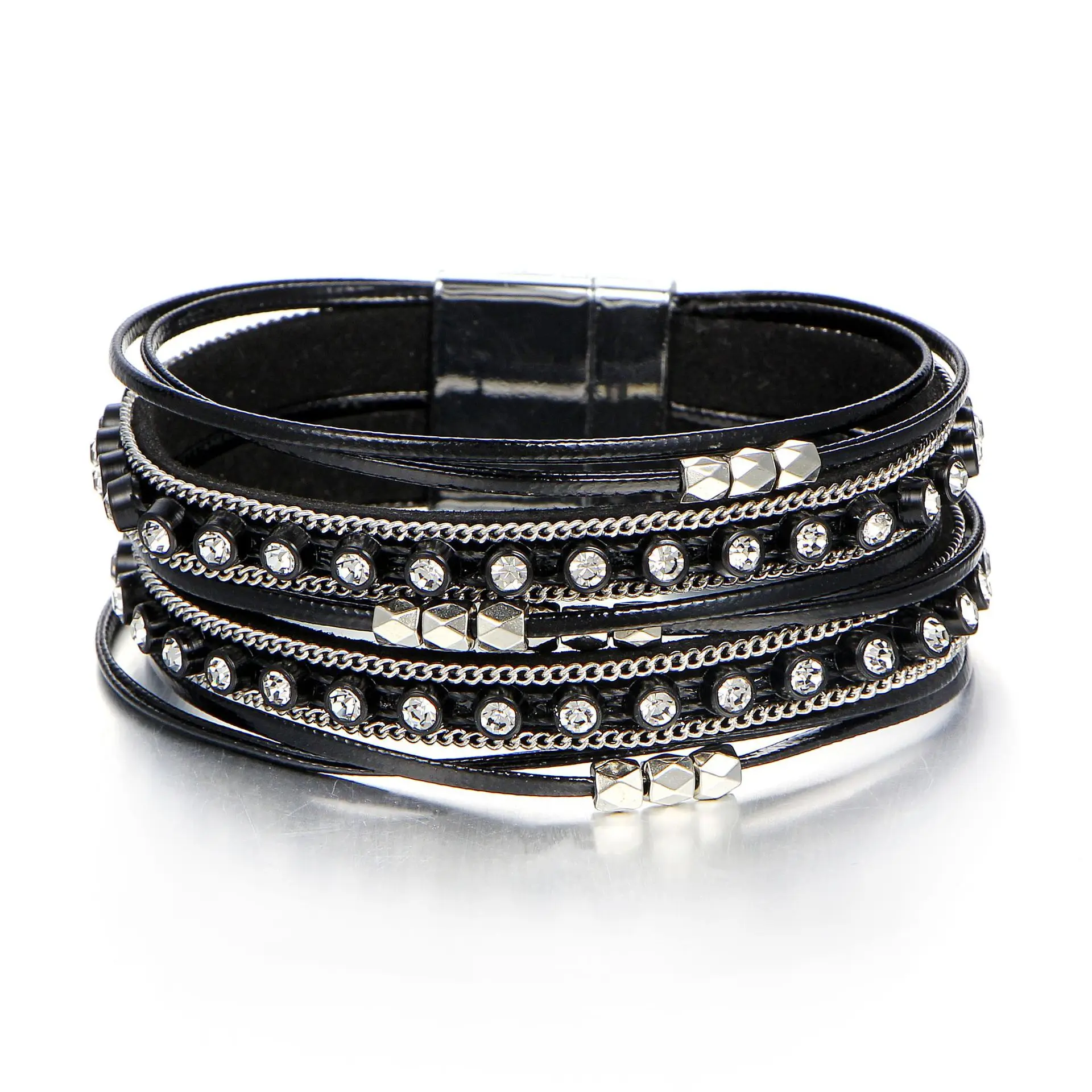 Kirykle Vintage Multiple Layers Leather Bracelets For Women Men New Crystal Fashion Charms Bracelet Femme Statement Jewelry
Kirykle Vintage Multiple Layers Leather Bracelets For Women Men New Crystal Fashion Charms Bracelet Femme Statement Jewelry