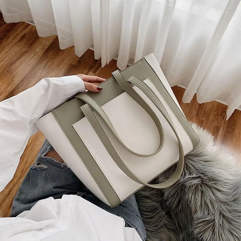 Contrast Color PU Leather Shoulder Bags For Women 2020 Female Luxury High Capacity Handbags Lady Winter Quality Hand Bag
Contrast Color PU Leather Shoulder Bags For Women 2020 Female Luxury High Capacity Handbags Lady Winter Quality Hand Bag