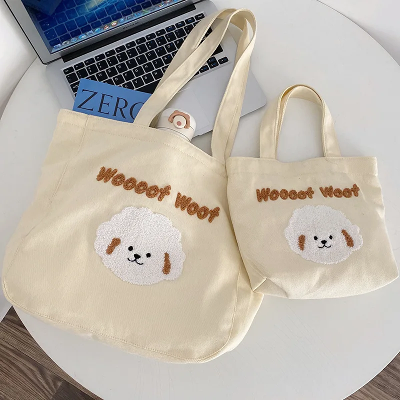 Cute Puppy Canvas Shoulder Bag for Women Large Capacity Ladies Eco Shopping Bags Cartoon Girls Student Cloth Small Tote Handbags
Cute Puppy Canvas Shoulder Bag for Women Large Capacity Ladies Eco Shopping Bags Cartoon Girls Student Cloth Small Tote Handbags