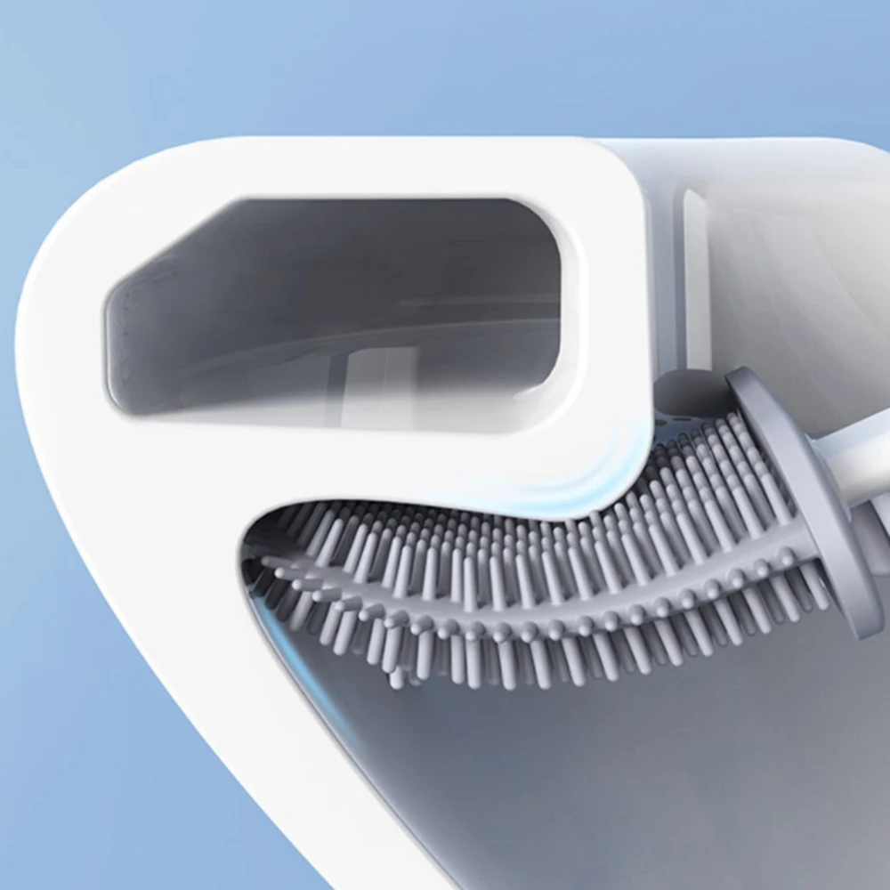 Silicone Toilet Brush Wall Mounted Flat Head Flexible Soft Bristle Brush With Quick Dry Holder set for Toilet Accessories
Silicone Toilet Brush Wall Mounted Flat Head Flexible Soft Bristle Brush With Quick Dry Holder set for Toilet Accessories