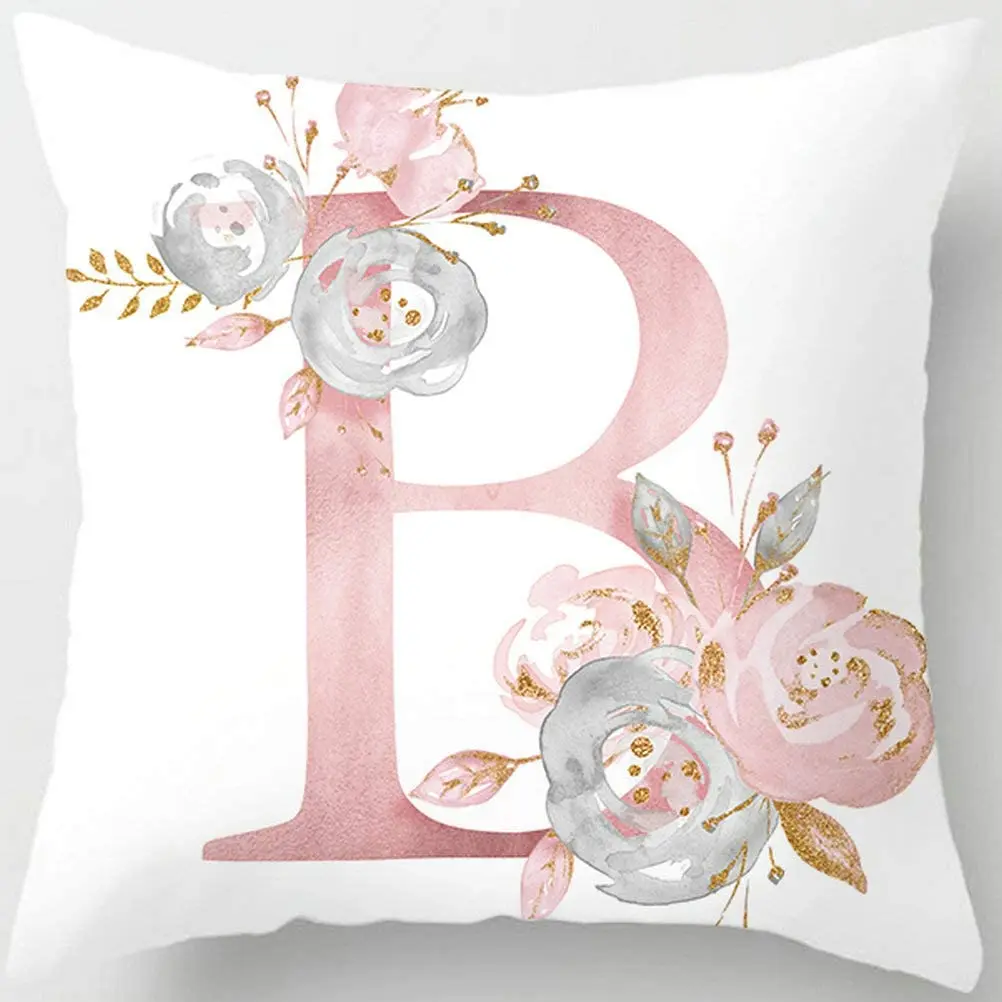 Hugging pillowcase English flower pillowcase soft cushion cover white suitable for sofa bedding car home decoration letter B
Hugging pillowcase English flower pillowcase soft cushion cover white suitable for sofa bedding car home decoration letter B