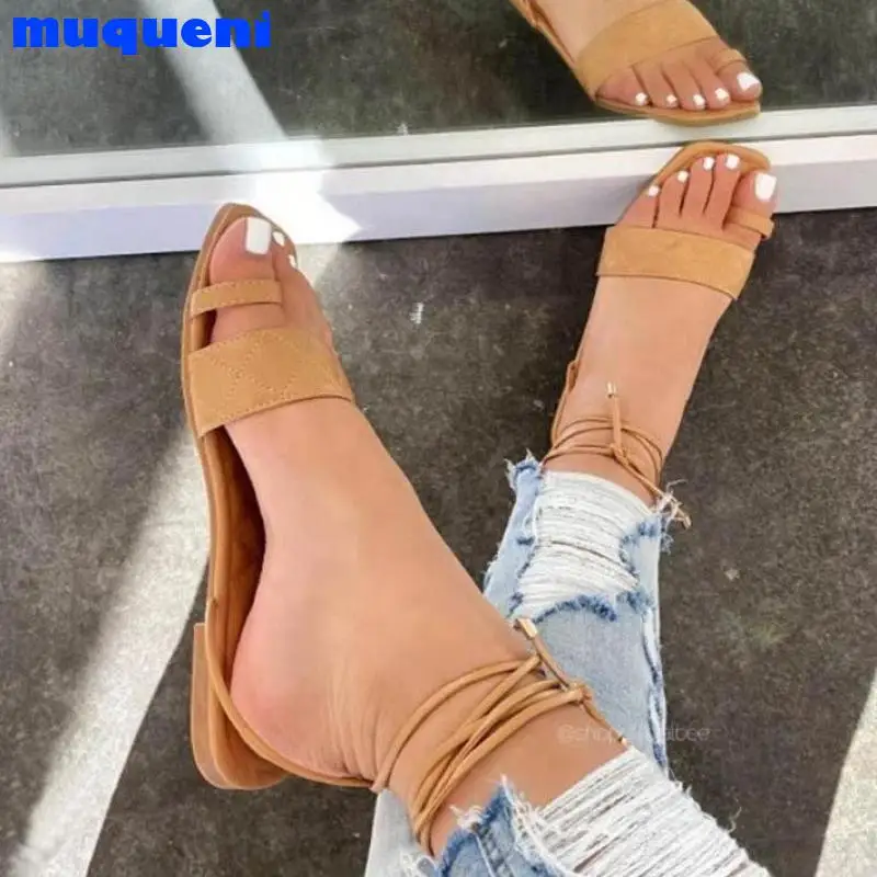5 Colours Woman Rope Sandals Lace Up Around Strap Flats Laces Square Toe Ladies Shoes New Arrival Zapatillas Casa Mujer 43
5 Colours Woman Rope Sandals Lace Up Around Strap Flats Laces Square Toe Ladies Shoes New Arrival Zapatillas Casa Mujer 43