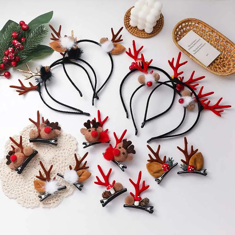 Red Christmas Antler Hair Clip Deer Ear Headbands Hairpins Pine Cones Hair Ball Adult Childrren Hair Accessories Christmas Gift
Red Christmas Antler Hair Clip Deer Ear Headbands Hairpins Pine Cones Hair Ball Adult Childrren Hair Accessories Christmas Gift