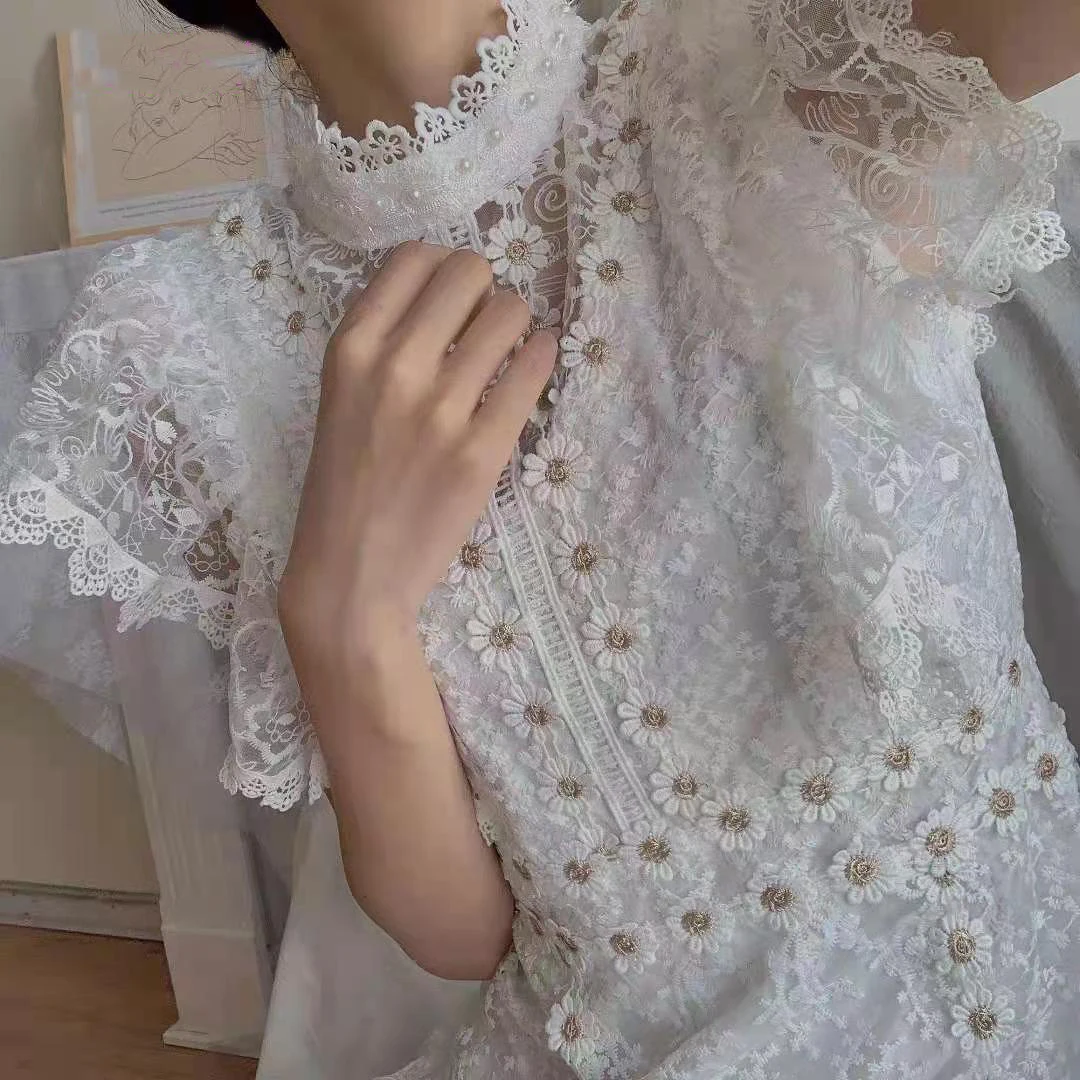 Japanese Style 2021SummerWhite Lady Temperament Lace Flower Short Party Dress Office Lady Sheath Sleeveless Zippers A-line Skirt
Japanese Style 2021SummerWhite Lady Temperament Lace Flower Short Party Dress Office Lady Sheath Sleeveless Zippers A-line Skirt