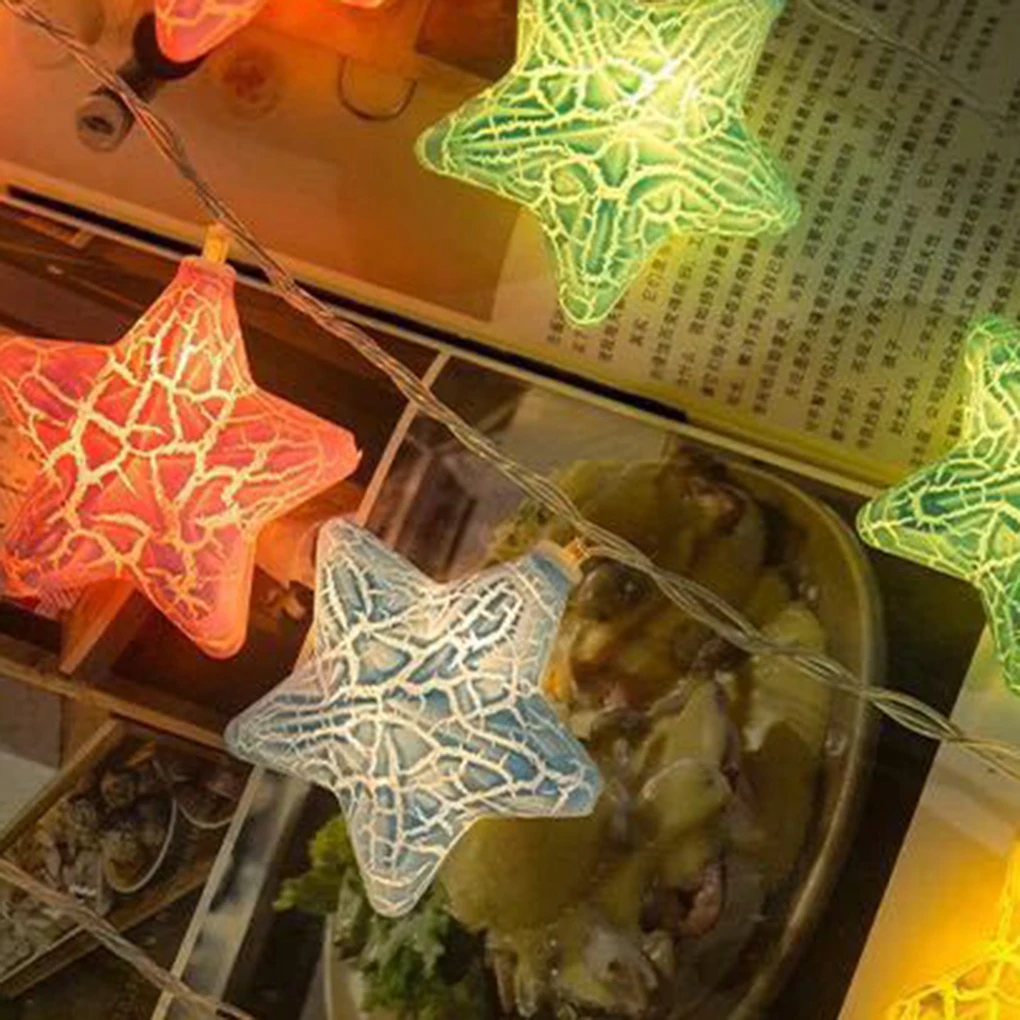 1.6M 10 Lamps Colorful Crack Star LED String Lights Battery Powered Christmas Home Decor Accessories
1.6M 10 Lamps Colorful Crack Star LED String Lights Battery Powered Christmas Home Decor Accessories