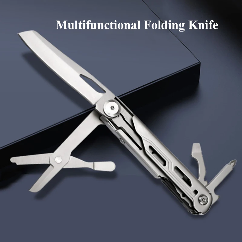 

Mini Scissors Folding Knife Muliti Tools Stainless Steel Pocket Outdoor Camping EDC Survival Knives Screwdriver Bottle Opener