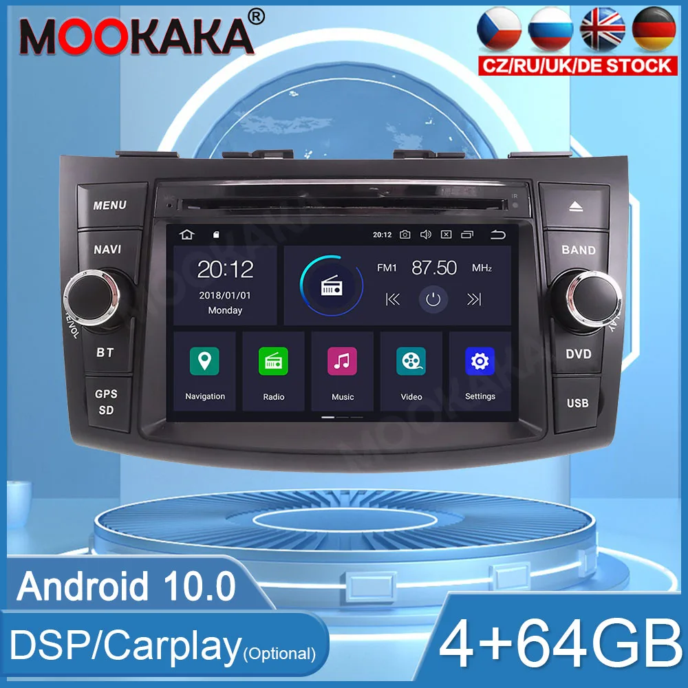 4+64GB Android10 Car Radio For SUZUKI SWIFT 2011-2016 Carplay Player GPS MultimediaNavigation Head Unit Car Stereo WIFI DSP
4+64GB Android10 Car Radio For SUZUKI SWIFT 2011-2016 Carplay Player GPS MultimediaNavigation Head Unit Car Stereo WIFI DSP