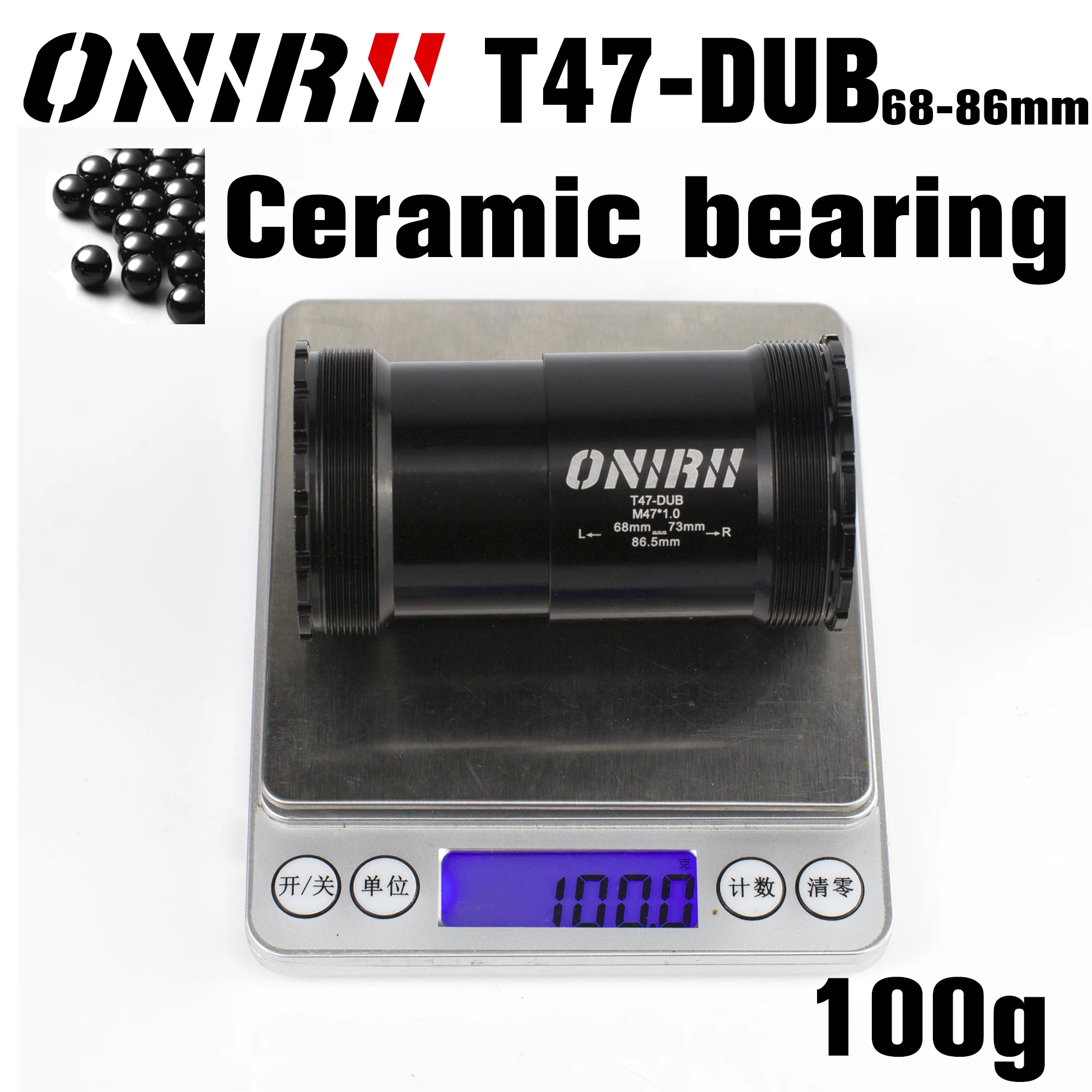 ONIRII T47-DUB Bicycles Ceramic Bearing Bottom bracket Thread, T47 86.5mm for BB 28.99mm Road MTB Bike SRAM / Shimano Crank New
ONIRII T47-DUB Bicycles Ceramic Bearing Bottom bracket Thread, T47 86.5mm for BB 28.99mm Road MTB Bike SRAM / Shimano Crank New