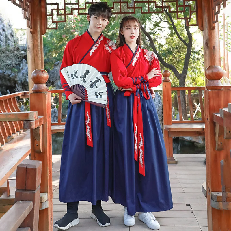 Hanfu для мужчин и женщин галстук воротник Ru юбка красный и синий костюм пары CP древний костюм студент выпускной класс униформа
Hanfu для мужчин и женщин галстук воротник Ru юбка красный и синий костюм пары CP древний костюм студент выпускной класс униформа