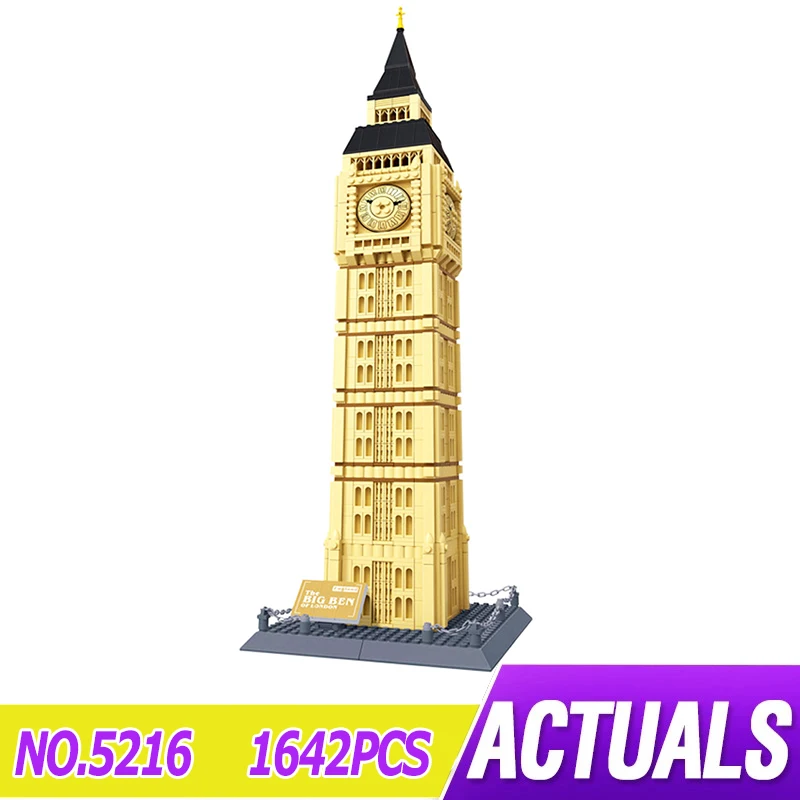 Wange 5216 1642pcs London Big Ben World Construction Building Blocks Creative Architecture Gift Toys Kids For Children
Wange 5216 1642pcs London Big Ben World Construction Building Blocks Creative Architecture Gift Toys Kids For Children