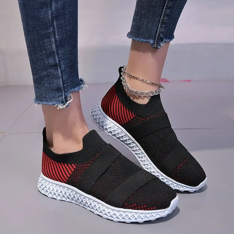 Women Sneaker All-match Shoes Woman Striped Sock Sneakers Spring on Knitted Vulcanized Shoes Causal Flat Womens Shoes
Women Sneaker All-match Shoes Woman Striped Sock Sneakers Spring on Knitted Vulcanized Shoes Causal Flat Womens Shoes