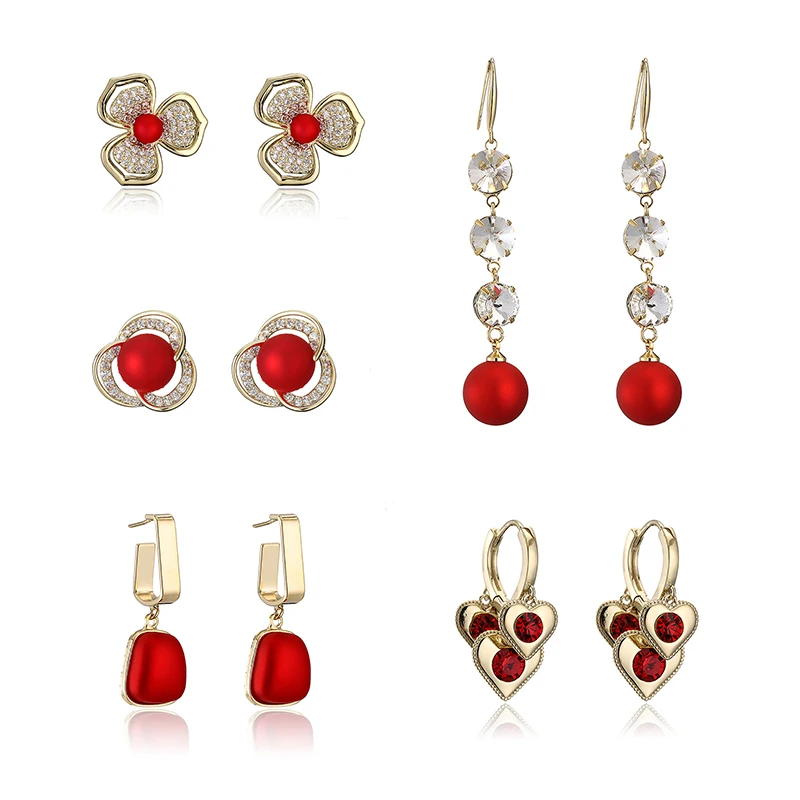 Christmas New Year Gift White Red Square Ball Heart Flower Earring for Women Korean Fashion Jewelry Pendientes Piercing Kolczyki
Christmas New Year Gift White Red Square Ball Heart Flower Earring for Women Korean Fashion Jewelry Pendientes Piercing Kolczyki