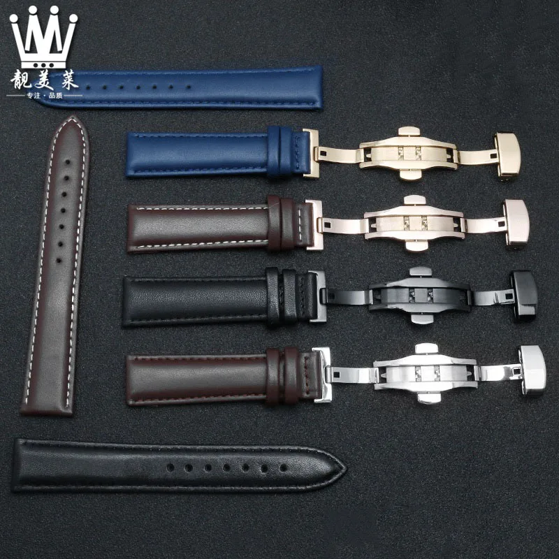 Ремешок из натуральной кожи для часов AR1970/2506/1828 MTH/LTH1060 браслет коровьей черный