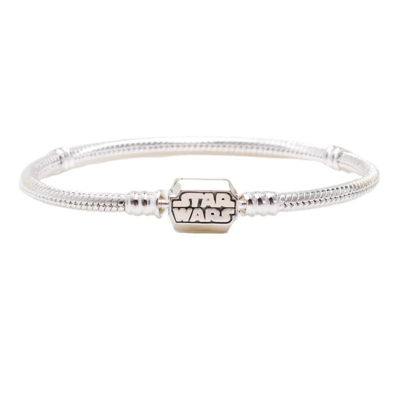Real 925 Sterling Silver Silver Starr Wars Fashion Snake Bone Bracelet For Women Fit Original Brand DIY Beads Charm Jewelry
Real 925 Sterling Silver Silver Starr Wars Fashion Snake Bone Bracelet For Women Fit Original Brand DIY Beads Charm Jewelry