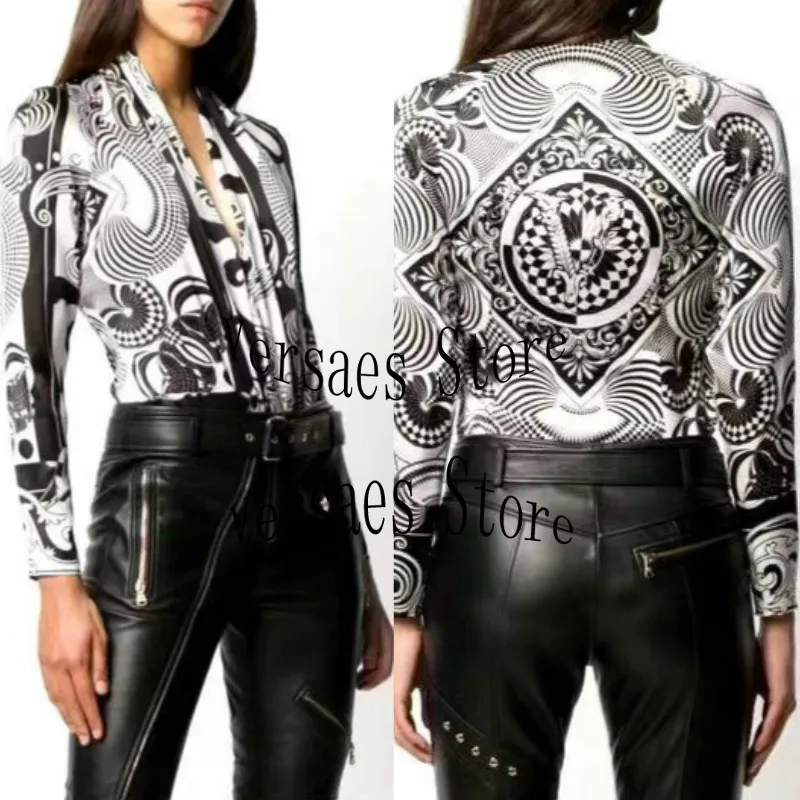 2021 роскошный брендовый Ретро Модный женский топ с буквенным принтом темпераментный V-образный вырез универсальное тонкое боди с длинным ру...
2021 роскошный брендовый Ретро Модный женский топ с буквенным принтом темпераментный V-образный вырез универсальное тонкое боди с длинным ру...