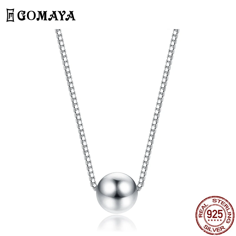 GOMAYA 925 Sterling Silver Trendy Tiny Simple Round Bead Pendant Necklace For Women & Girls Anniversary Necklaces Jewelry Gift
GOMAYA 925 Sterling Silver Trendy Tiny Simple Round Bead Pendant Necklace For Women & Girls Anniversary Necklaces Jewelry Gift