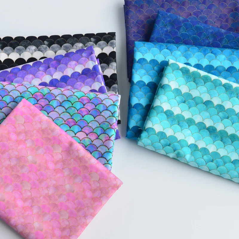 Pure Cotton Mottled Colorful Drawing Lines Gradient Ripple Decoration Fabric DIY Curtain Sofa Bag Fish Scale Mermaid Fabrics
Pure Cotton Mottled Colorful Drawing Lines Gradient Ripple Decoration Fabric DIY Curtain Sofa Bag Fish Scale Mermaid Fabrics