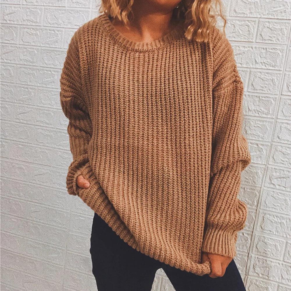 Autumn New Ladies Tops Loose Casual Knit Pullover Long-sleeved Shirt Turtleneck Pullover Base Solid Color Sweater Christmas
Autumn New Ladies Tops Loose Casual Knit Pullover Long-sleeved Shirt Turtleneck Pullover Base Solid Color Sweater Christmas