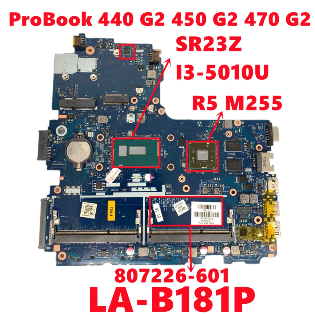 807226-601 807226-501 807226-001 For HP ProBook 440 G2 450 G2 470 G2 Laptop Motherboard LA-B181P W/ I3-5010U 216-0858030 Tested
807226-601 807226-501 807226-001 For HP ProBook 440 G2 450 G2 470 G2 Laptop Motherboard LA-B181P W/ I3-5010U 216-0858030 Tested