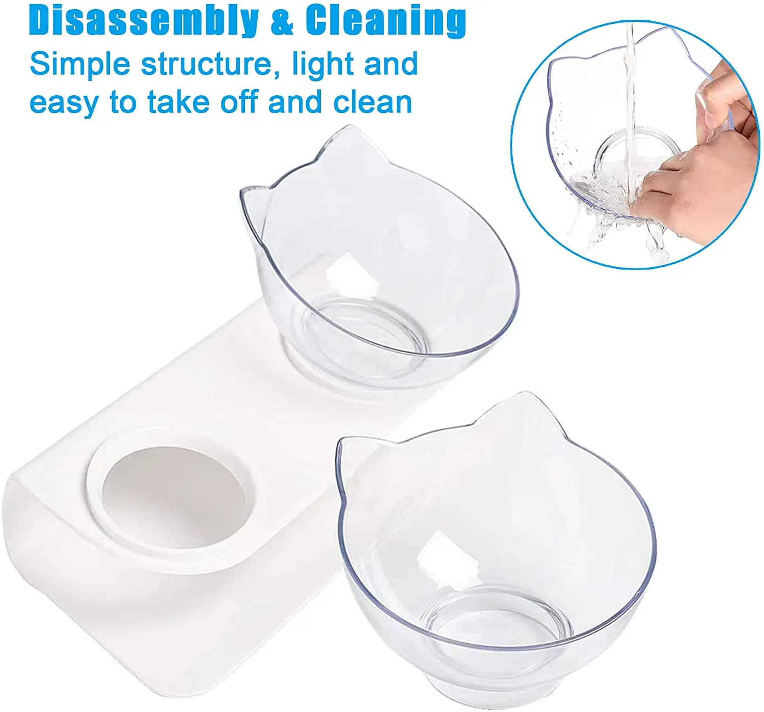 Single/Double Cat Bowl Dog Bowl With Pet Supplies with raised bracket pet feeding bowl suitable for cats and small dogs
Single/Double Cat Bowl Dog Bowl With Pet Supplies with raised bracket pet feeding bowl suitable for cats and small dogs