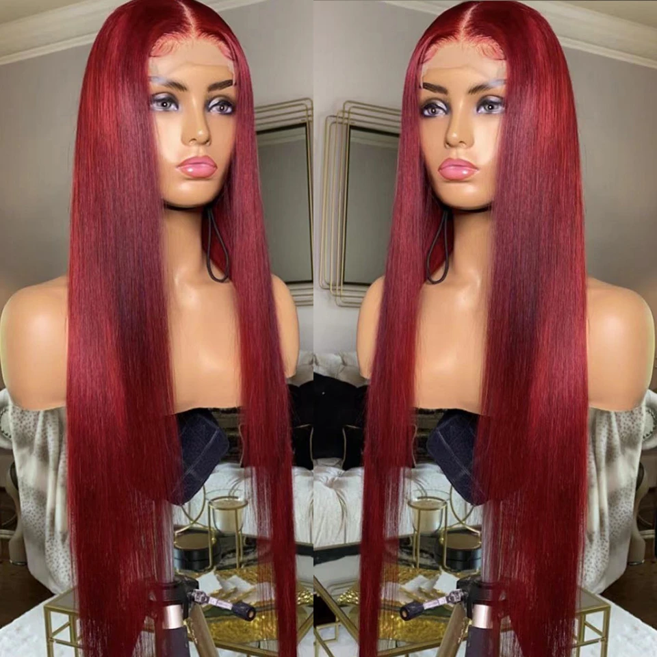 Dark 99J Burgundy Bone Straight Hair Wigs 13x4 Lace Front Human Hair Wigs Ombre Lace Wig 180% Density Remy Hair Wig Pre Plucked
Dark 99J Burgundy Bone Straight Hair Wigs 13x4 Lace Front Human Hair Wigs Ombre Lace Wig 180% Density Remy Hair Wig Pre Plucked