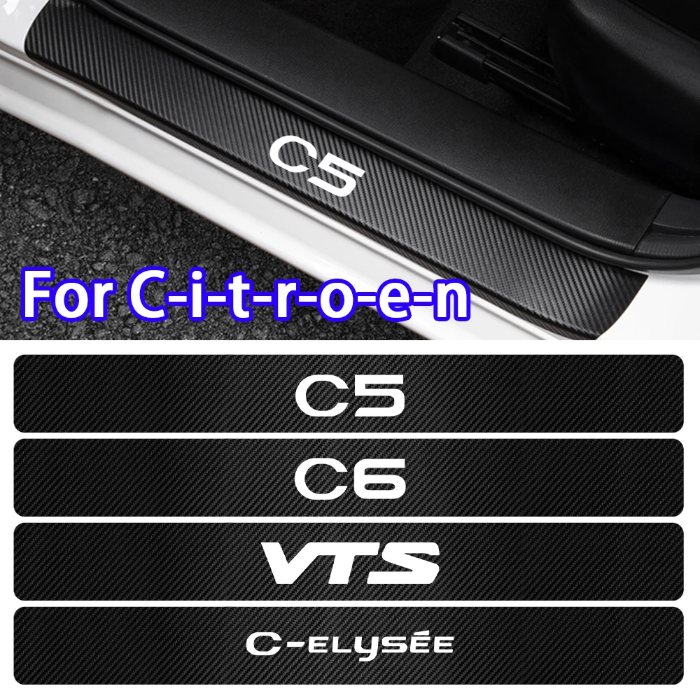 4PCS Auto Door Sill Stickers Anti Scratch Carbon Fiber Threshold Decal for Citroen C1 C3 C4 C4L C5 C6 VTS C-ELYSEE Car Styling
4PCS Auto Door Sill Stickers Anti Scratch Carbon Fiber Threshold Decal for Citroen C1 C3 C4 C4L C5 C6 VTS C-ELYSEE Car Styling