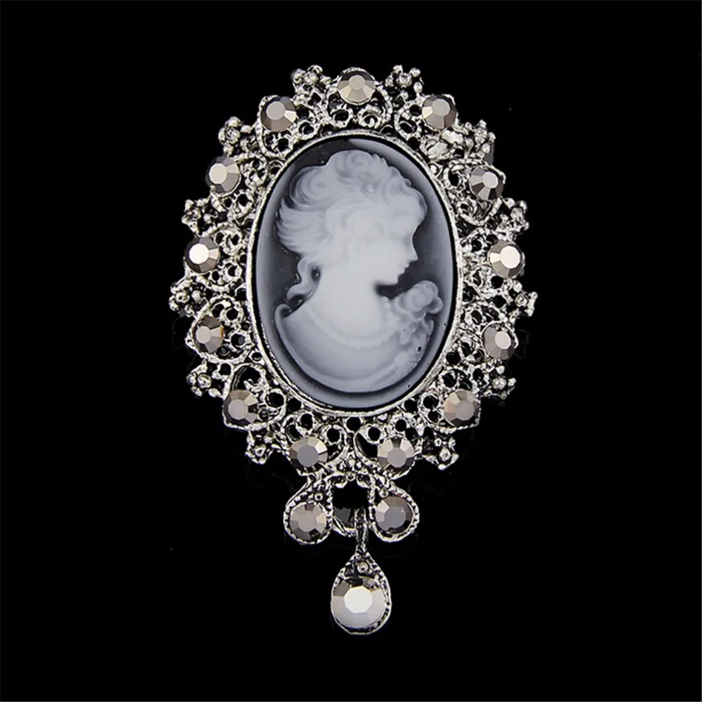 Retail Vintage Stylish Victorian Style Lady Cameo Brooch Pendent Drop Pins Broaches New Trendy Elegant Gift Pins
Retail Vintage Stylish Victorian Style Lady Cameo Brooch Pendent Drop Pins Broaches New Trendy Elegant Gift Pins