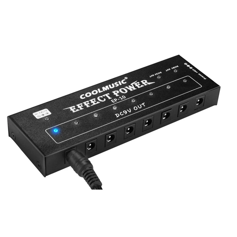 New Coolmusic EP-10 Guitar Effect Power Supply 10 Channels For 9V DC 12V/18V Guitar Pedal Power Supply-US Plug
New Coolmusic EP-10 Guitar Effect Power Supply 10 Channels For 9V DC 12V/18V Guitar Pedal Power Supply-US Plug