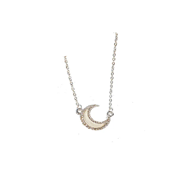 Cute Rhinestone Moon Pendant Necklaces For Women Bohemia Gold Silver Color Chain Choker Necklace Simple Jewelry Bijoux Collares
Cute Rhinestone Moon Pendant Necklaces For Women Bohemia Gold Silver Color Chain Choker Necklace Simple Jewelry Bijoux Collares