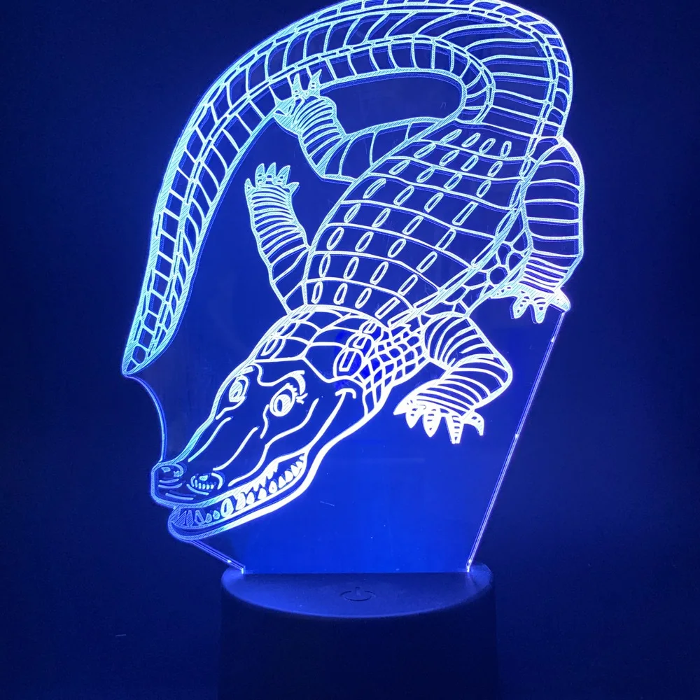 Ночник с 3D имитацией крокодиловой кожи светильник для стола дистанционным