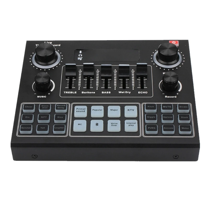 P0RB V9 Bluetooth Sound Card USB Headset Microphone Webcast Live Streaming Sound Card Phone Computer Singing Sound Card
P0RB V9 Bluetooth Sound Card USB Headset Microphone Webcast Live Streaming Sound Card Phone Computer Singing Sound Card