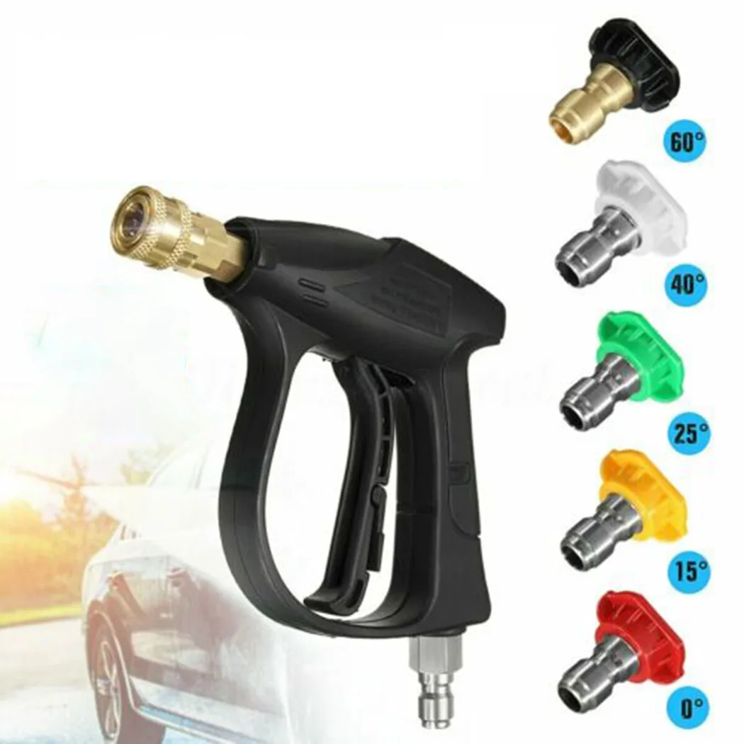 1/4 Quick Connector 3/8'' 3000PSI High Pressure Washer Gun Foam Lance + 5pcs Quick Connect Nozzles Watering Irrigation
1/4 Quick Connector 3/8'' 3000PSI High Pressure Washer Gun Foam Lance + 5pcs Quick Connect Nozzles Watering Irrigation