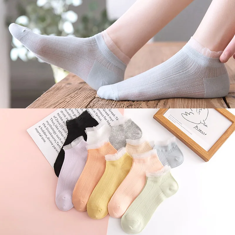 Женские кружевные Сетчатые эластичные короткие носки, 1 пара, однотонные хлопковые сетчатые Чулочные изделия для девочек, летние дышащие но... 
Женские кружевные Сетчатые эластичные короткие носки, 1 пара, однотонные хлопковые сетчатые Чулочные изделия для девочек, летние дышащие но...