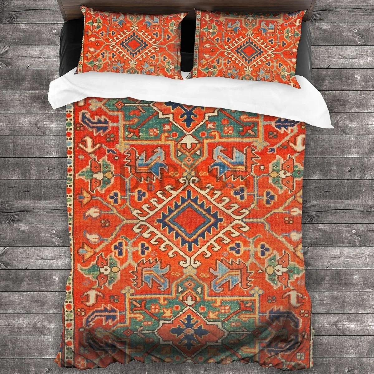 

Karadaja Antique Persian Rug Print Comforter Set with 2 Pillowcases，Soft Microfiber Bedding Set Duvet Cover
