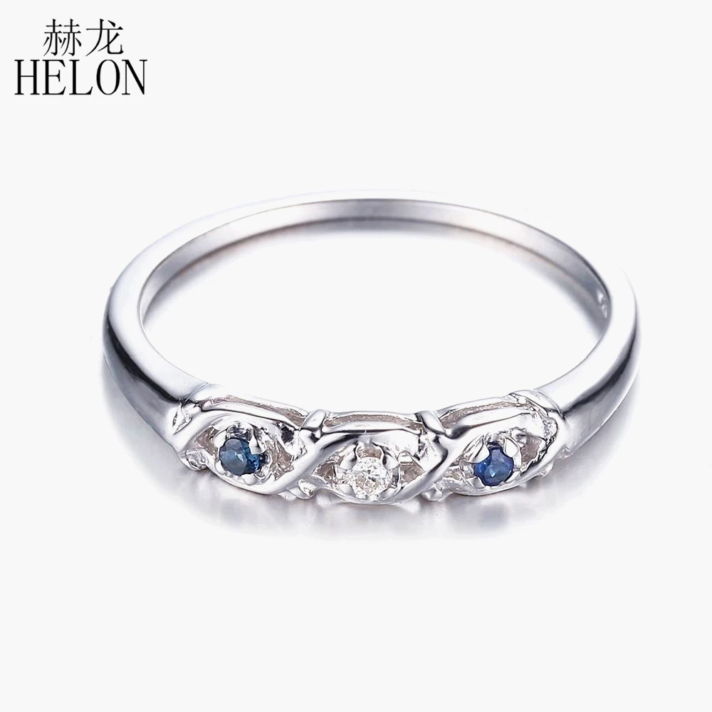 HELON стерлингового серебра 925 Круглый 0.06ct натуральный сапфир бриллиант обручальное кольцо c драгоценным камнем для женщин подарок вечерние м...
HELON стерлингового серебра 925 Круглый 0.06ct натуральный сапфир бриллиант обручальное кольцо c драгоценным камнем для женщин подарок вечерние м...