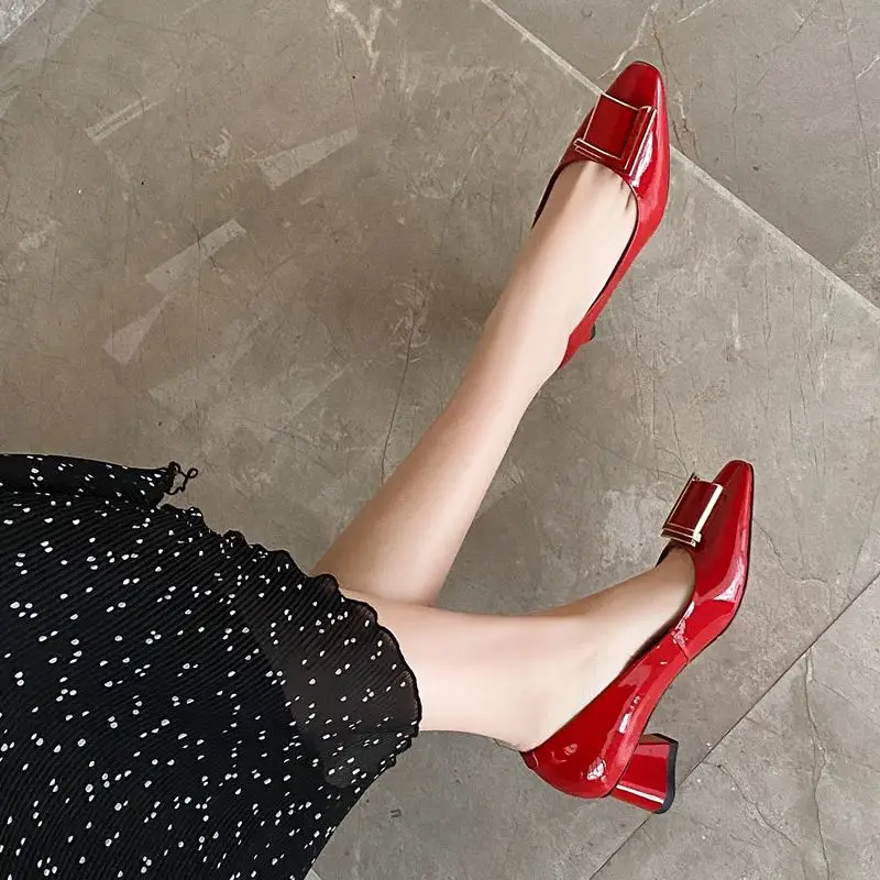 ALLBITEFO Metal decoration real genuine leather women heels fashion office shoes thick heel high heel shoes high heels women
ALLBITEFO Metal decoration real genuine leather women heels fashion office shoes thick heel high heel shoes high heels women