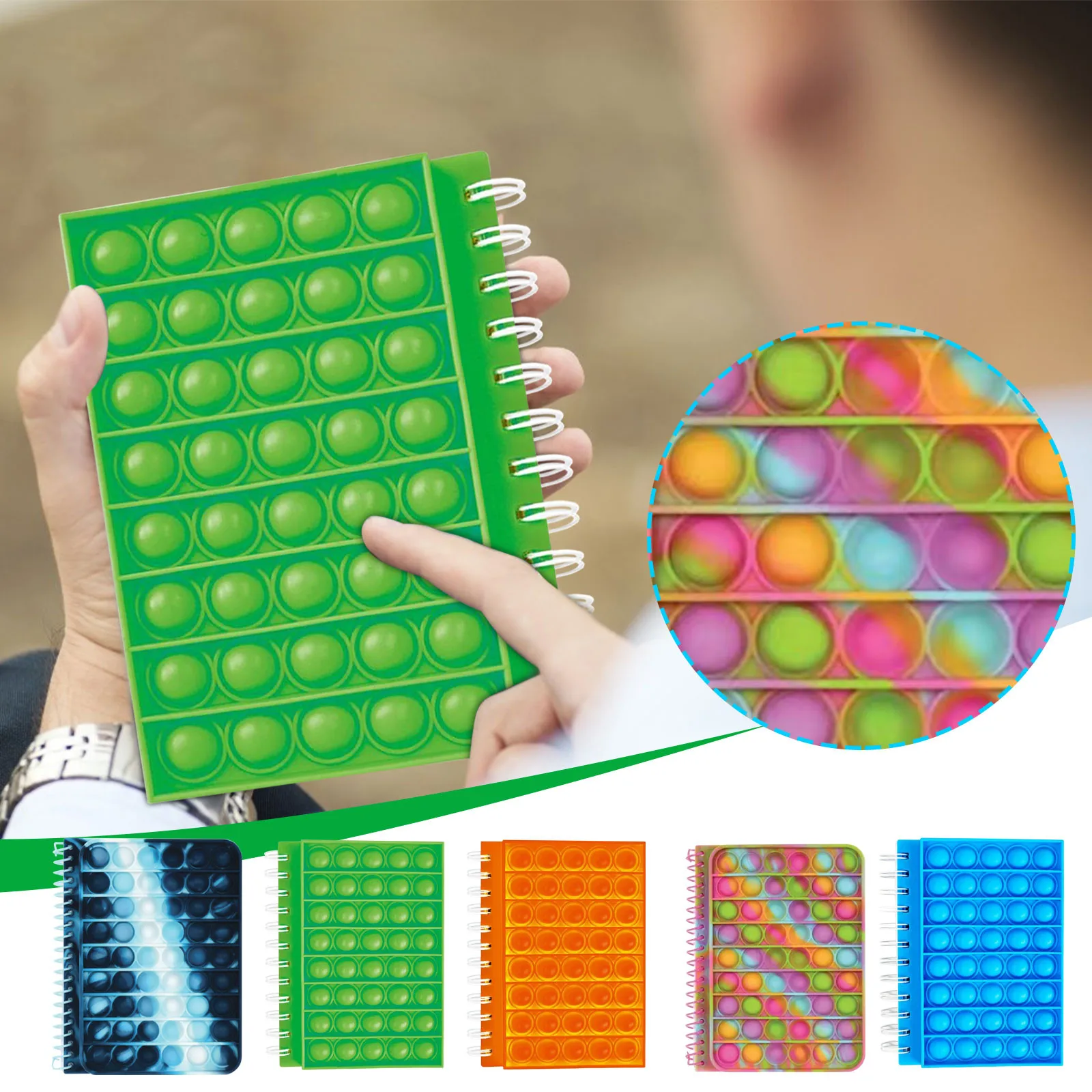 New Pop its Notebook bubble notebook push up finger silicone sleeve notepad student decompression fingertip toy children’s gift
New Pop its Notebook bubble notebook push up finger silicone sleeve notepad student decompression fingertip toy children’s gift