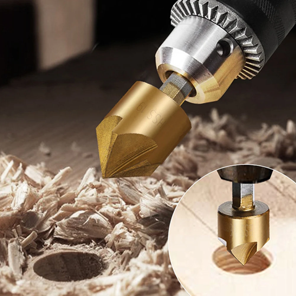 3pcs 5 Flute Countersink Drill Bit Set 1/4" Hex Shank HSS 90-degree Wood Chamfering Cutter 12/16/19mm
3pcs 5 Flute Countersink Drill Bit Set 1/4" Hex Shank HSS 90-degree Wood Chamfering Cutter 12/16/19mm