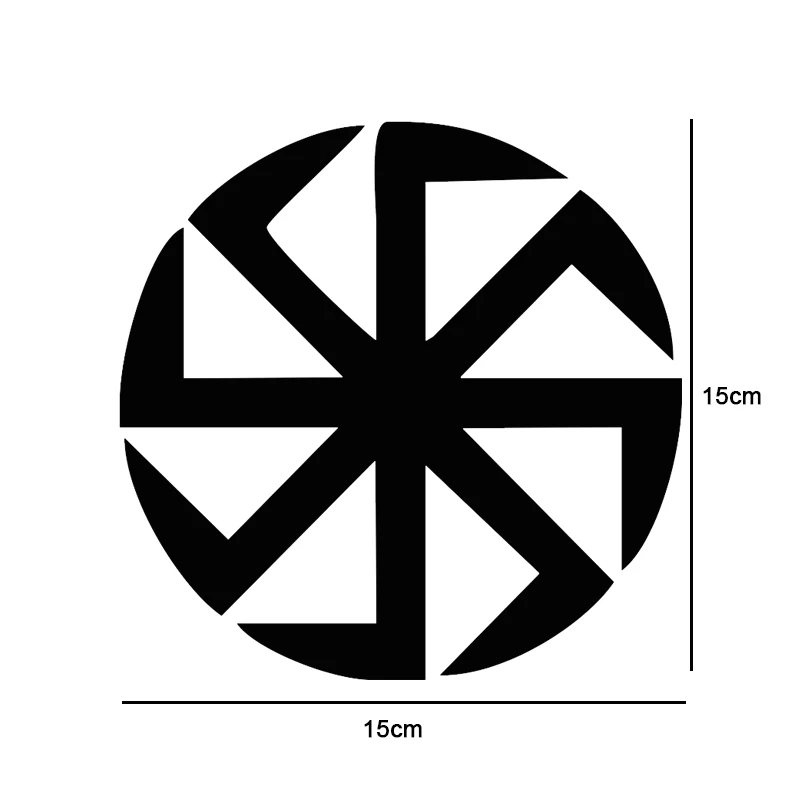 15*15cm Stickers On Car Slavic slavonis symbol Kolovrat and Decals Vinyl Funny 3D Styling Creative Decor Sticker | Автомобили и