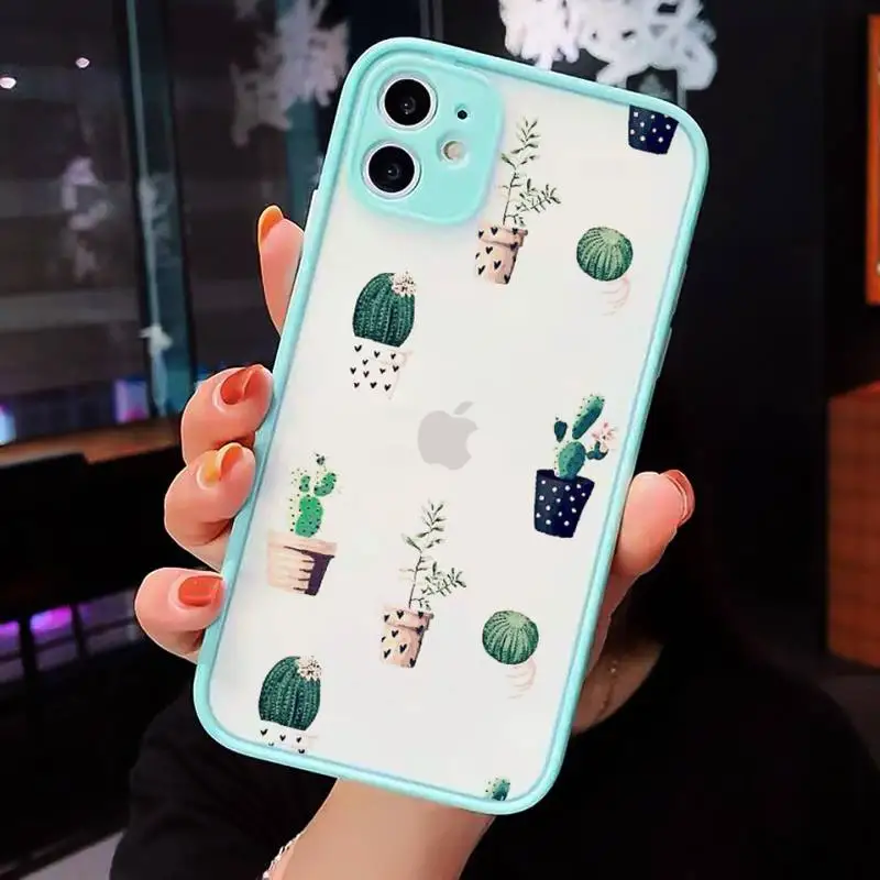 Lovely kawaii Cartoon cactus Phone Case Matte Transparent for iPhone 7 8 11 12 s mini pro X XS XR MAX Plus cover funda
Lovely kawaii Cartoon cactus Phone Case Matte Transparent for iPhone 7 8 11 12 s mini pro X XS XR MAX Plus cover funda