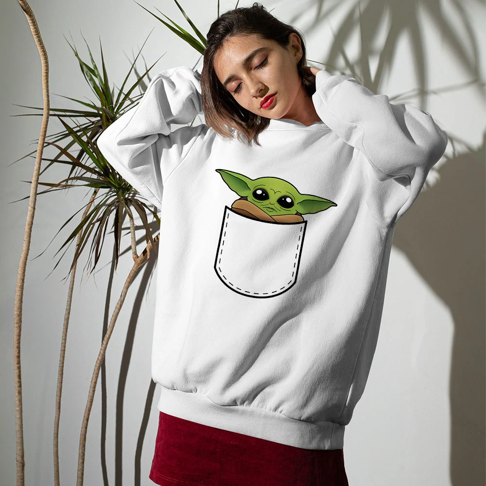 Disney Creative Designer Sweatshirt Baby Yoda Pocket Printed Women Hooded Pullover Spring Autumn Girls Hoodies Like a Kangaroo
Disney Creative Designer Sweatshirt Baby Yoda Pocket Printed Women Hooded Pullover Spring Autumn Girls Hoodies Like a Kangaroo