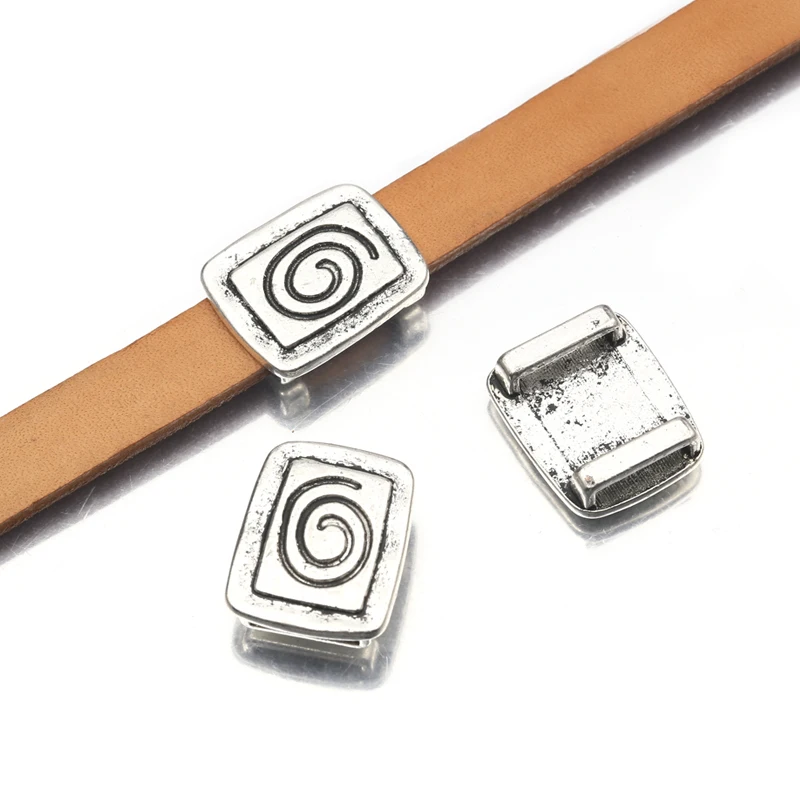 10Pcs Tibetan Silver Spiral Patter Slider Spacer Bead For 10mm Flat Leather Cord Diy Bracelet Vintage Jewelry Making Accessories
10Pcs Tibetan Silver Spiral Patter Slider Spacer Bead For 10mm Flat Leather Cord Diy Bracelet Vintage Jewelry Making Accessories